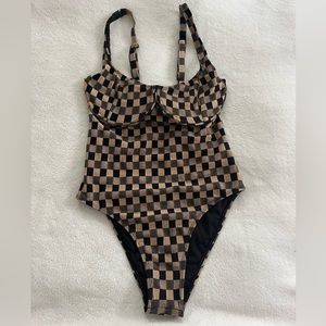 Seea Ginger One Piece in checkered print